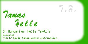 tamas helle business card